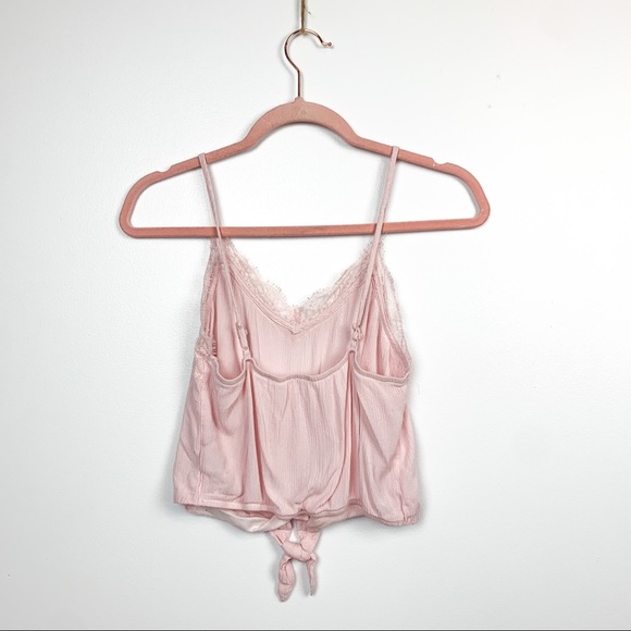 Garage Light Pink Spaghetti Strap Crop Top - Picture 6 of 10